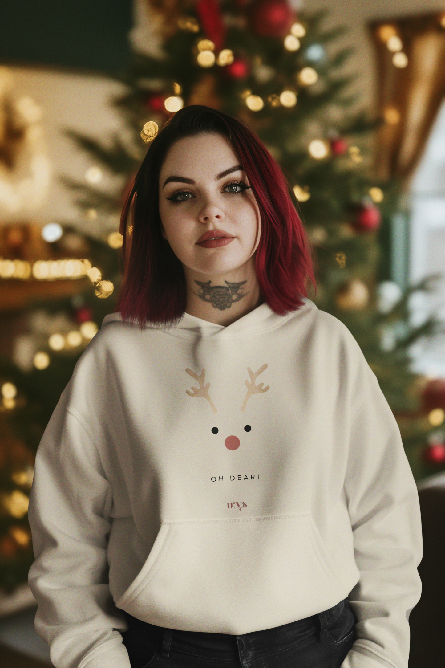 WYS Xmas Hoodie Oh Dear Sand